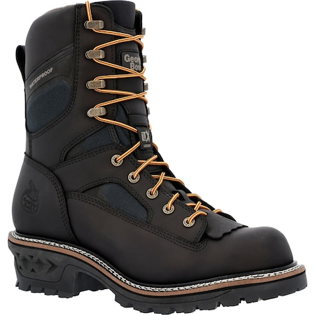 Georgia Boot LTX Logger, Waterproof Work Boot, 12 M, 9 in Height, Black GB00618